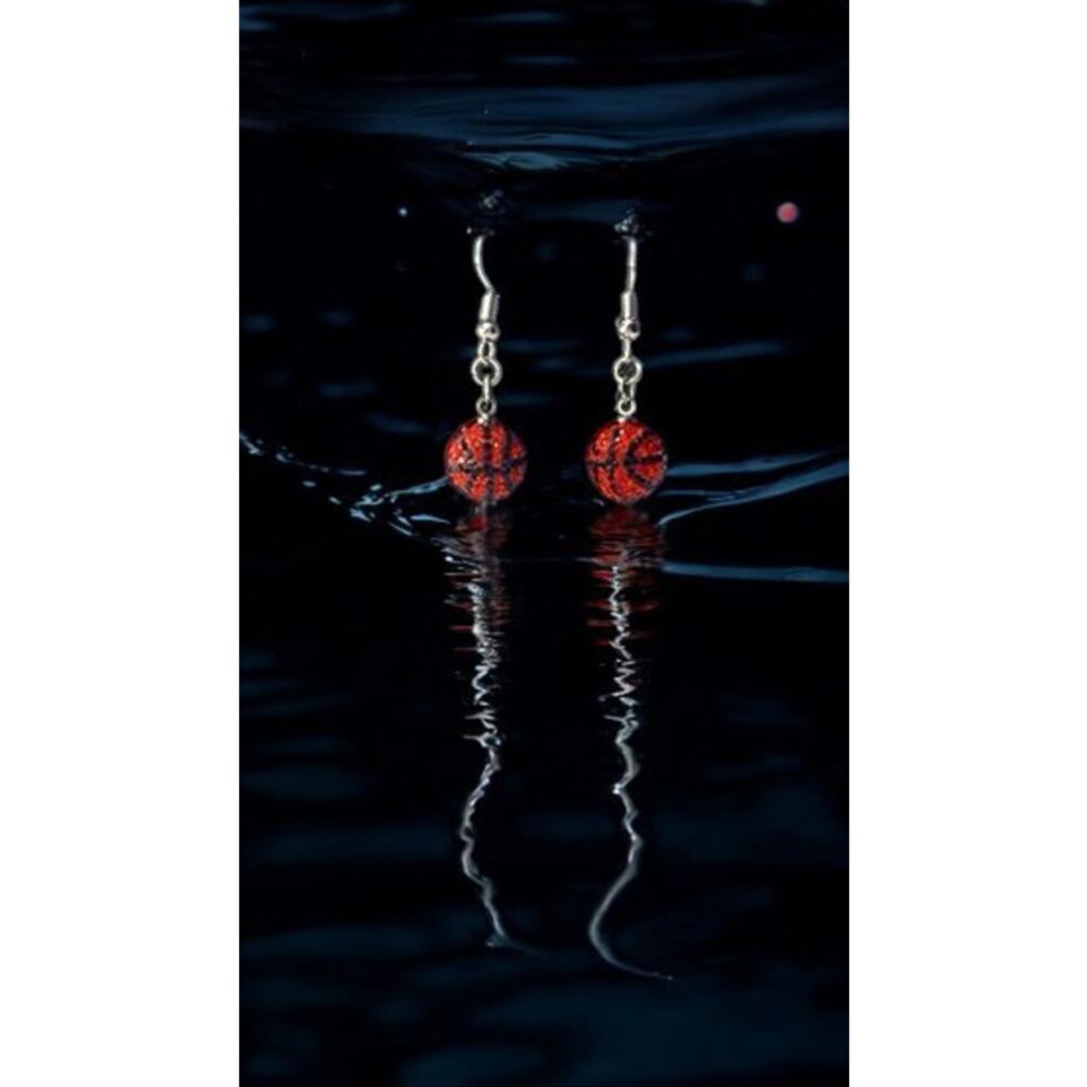 Rhinestone Basketball Earrings, Game Day, birthday, Christmas, gift under 25